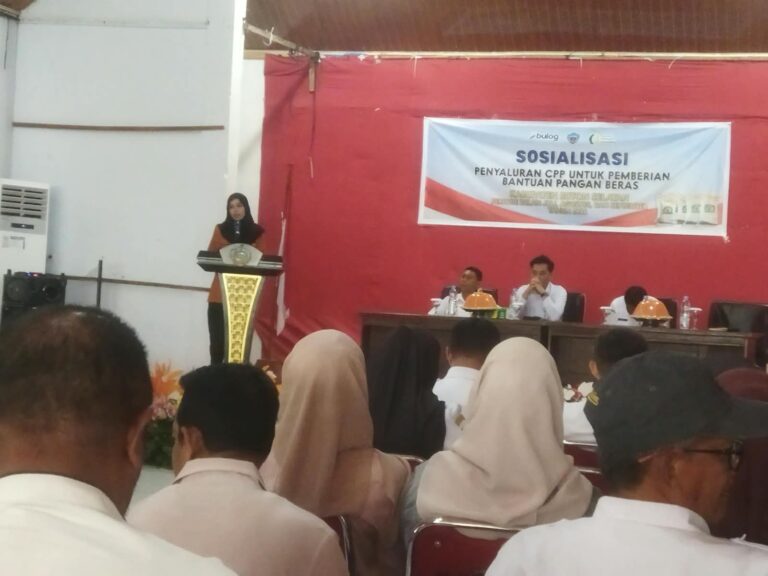 SOSIALISASI PENYALURAN BERAS DARI DINAS KETAHANAN PANGAN DAN BULOG