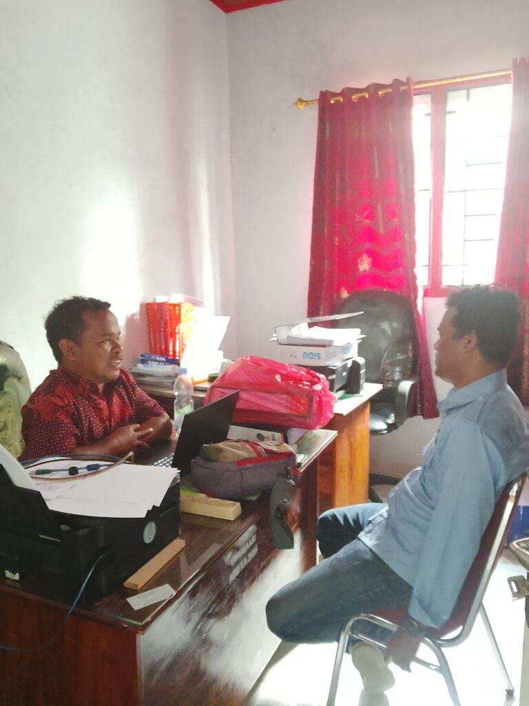 DISKUSI BERSAMA PENDAMPING KECAMATAN TERKAIT KEBIJAKAN PENETAPAN ATURAN DESA